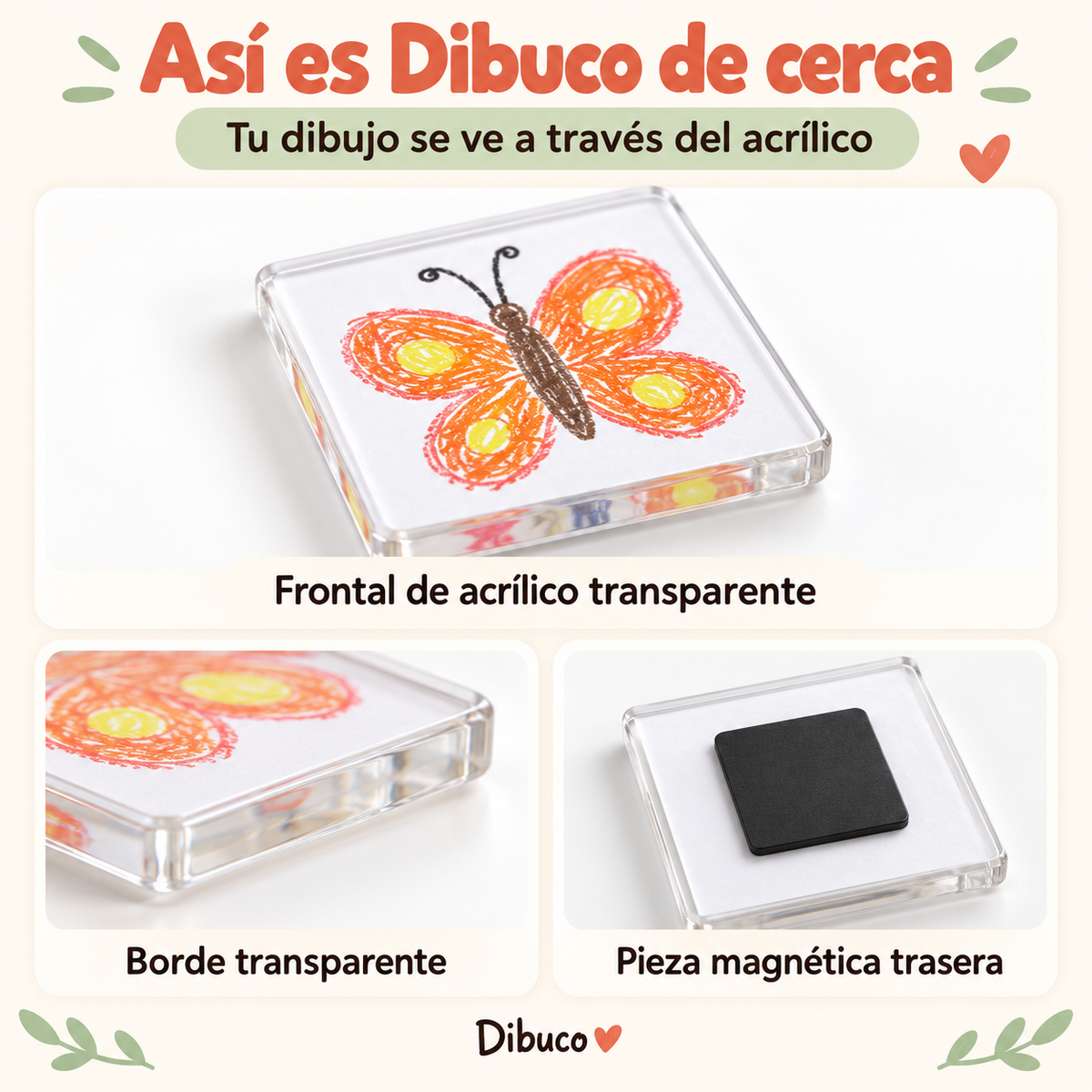 Imán de nevera para dibujos infantiles
