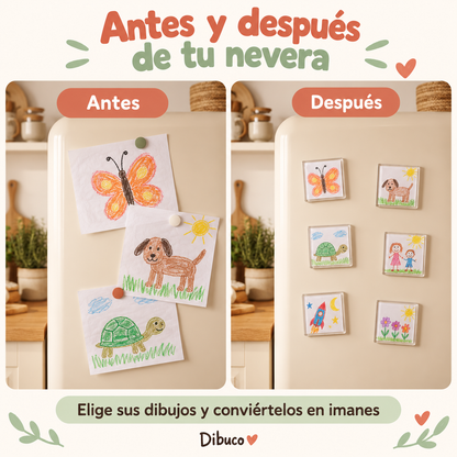 Imán de nevera para dibujos infantiles