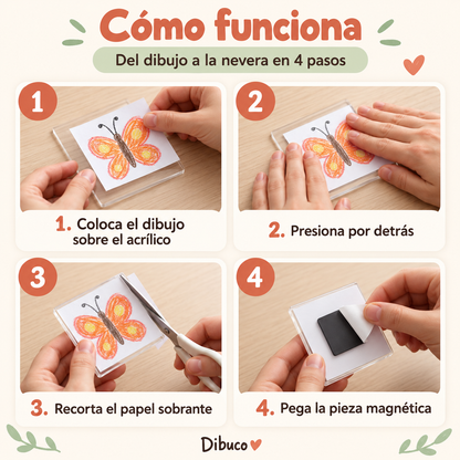 Imán de nevera para dibujos infantiles